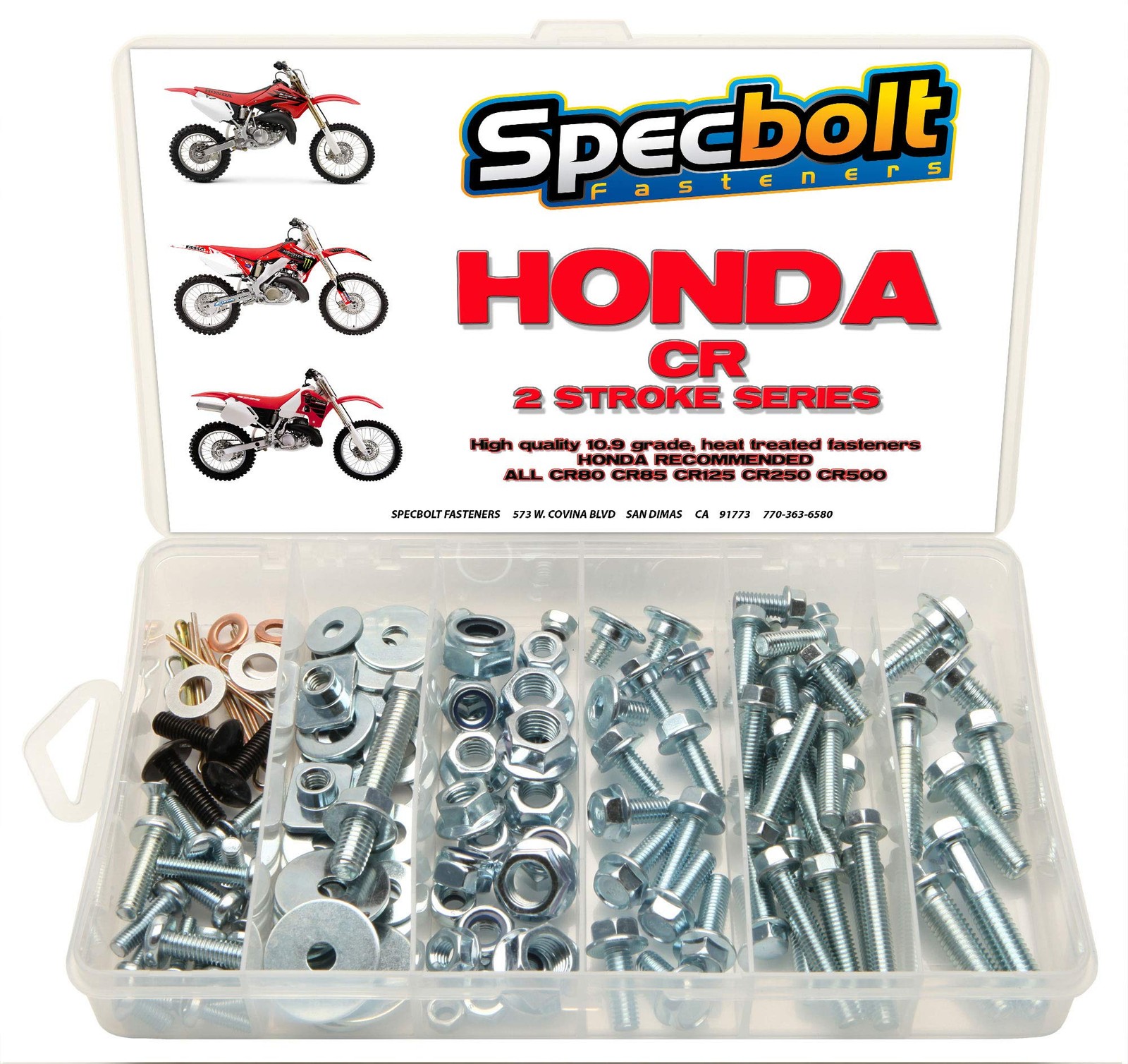 120pc Specbolt 120 PIECES FACTORY SIZE HARDWARE, BRILLIANT SILVER ZINC