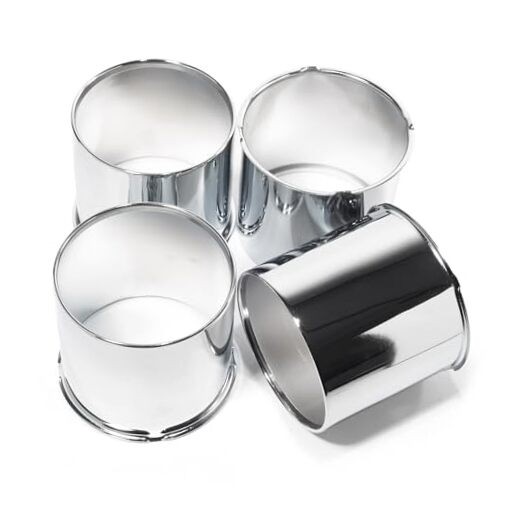 Pcs 5.15inch Trailer Wheel Center Caps Push 5.15″ OD 4.69″ H 4 4Pcs Chrome