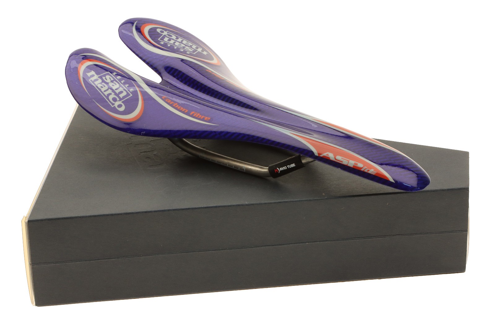 Selle San Marco Aspide Saddle Carbon Fiber Body Titanium Rails Blue NIB NOS NEW