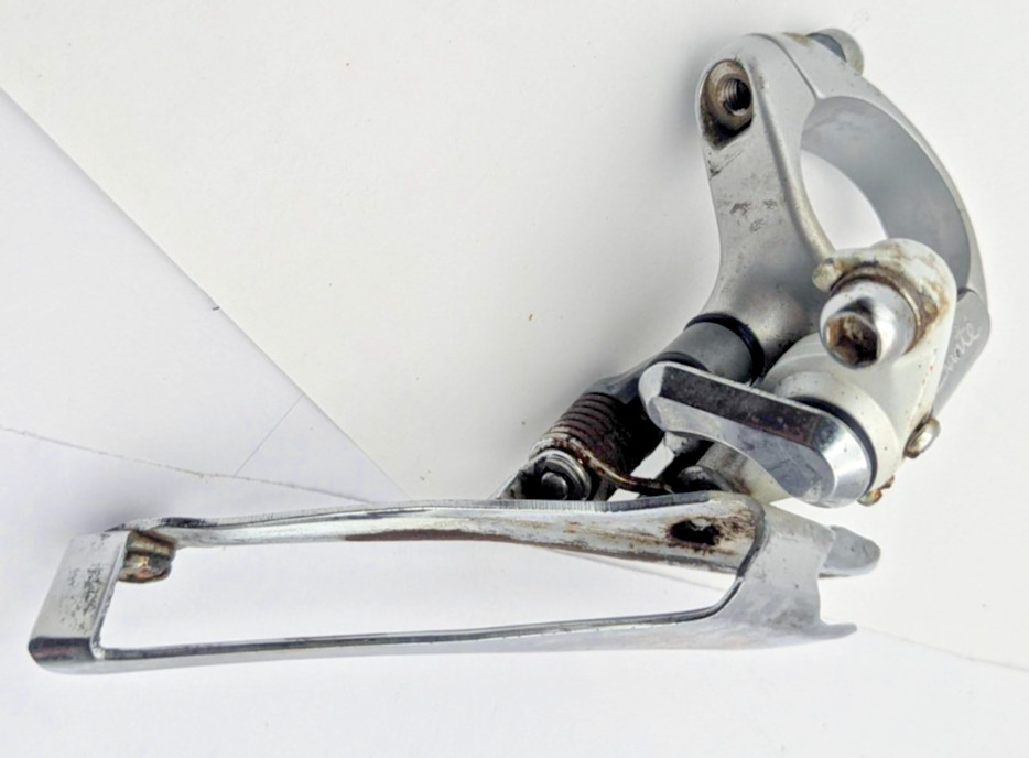 SHIMANO SANTE FD-5000 FRONT DERAILLEUR JAPAN WHITE BOTTOM PULL 28.6MM DOUBLE 2X