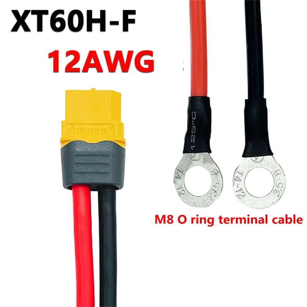 XT60 to O Ring Terminal Cable Female to O Ring Connector Cable with 12AWG