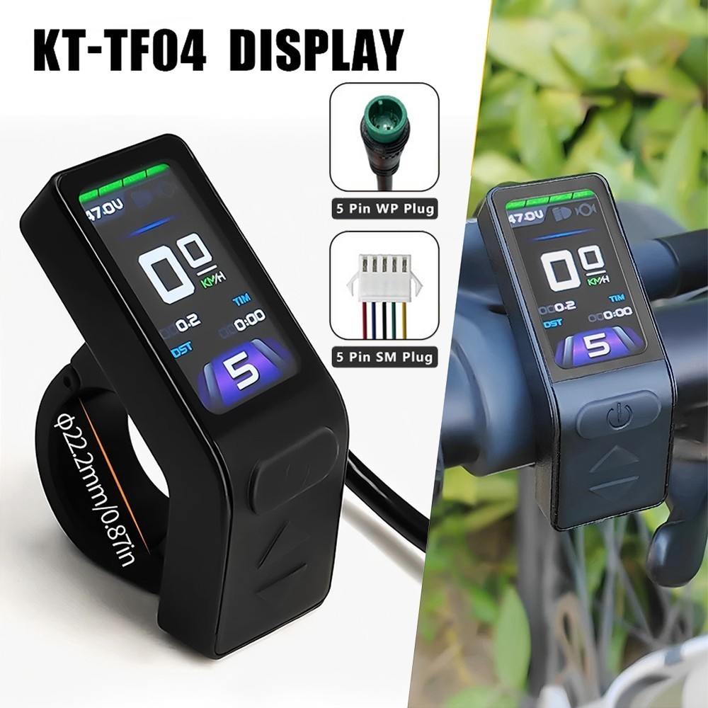 Ebike 24V 36V 48V KT TF04 Display Meter Electric Bike Control Panel WP Plug