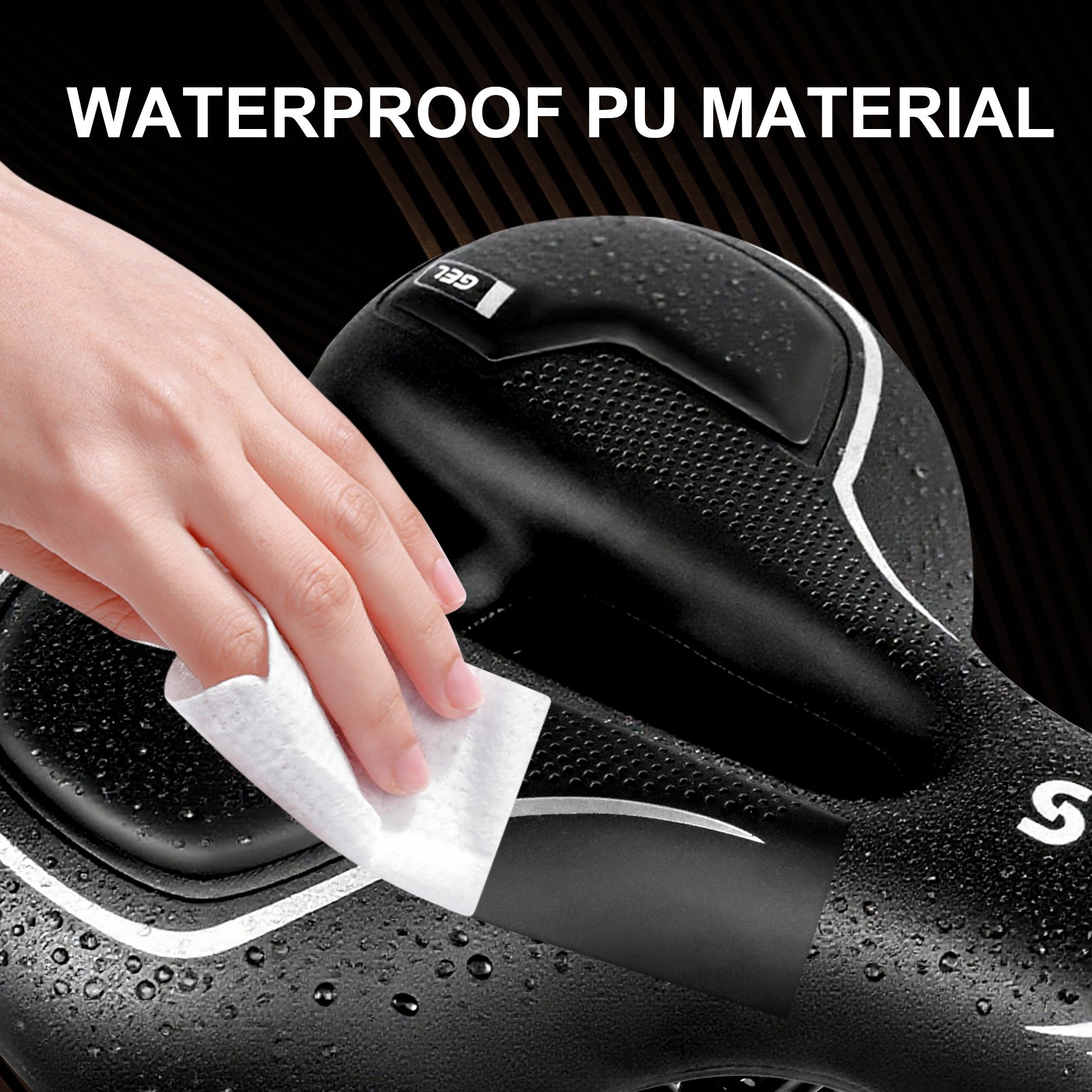 A Pair Bicycle Bike Saddle Seat Comfort Wide Big Bum Soft Gel Cushion Pad Sporty