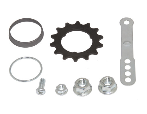 NEW! ABSOLUTE BICYCLE 14 TEETH COASTER STEEL HUB TRIM KIT IN BLACK.