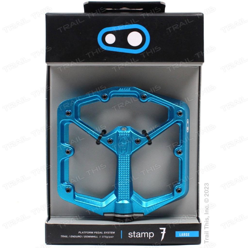 Crank Brothers Stamp 7 MTB Pedals Large Platform Electric Blue