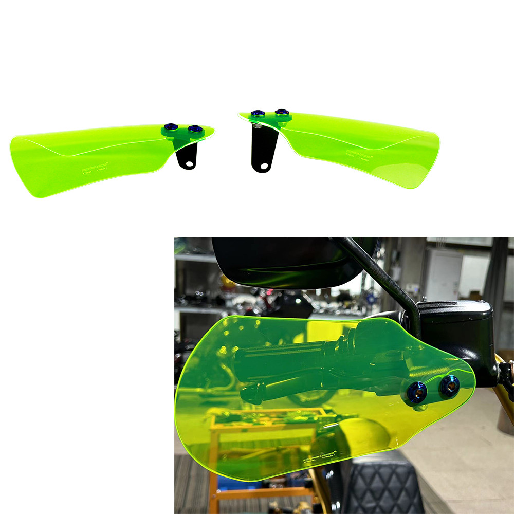 Green Acrylic Hand Grips Protector Windshield For Harley Softail Dyna Touring
