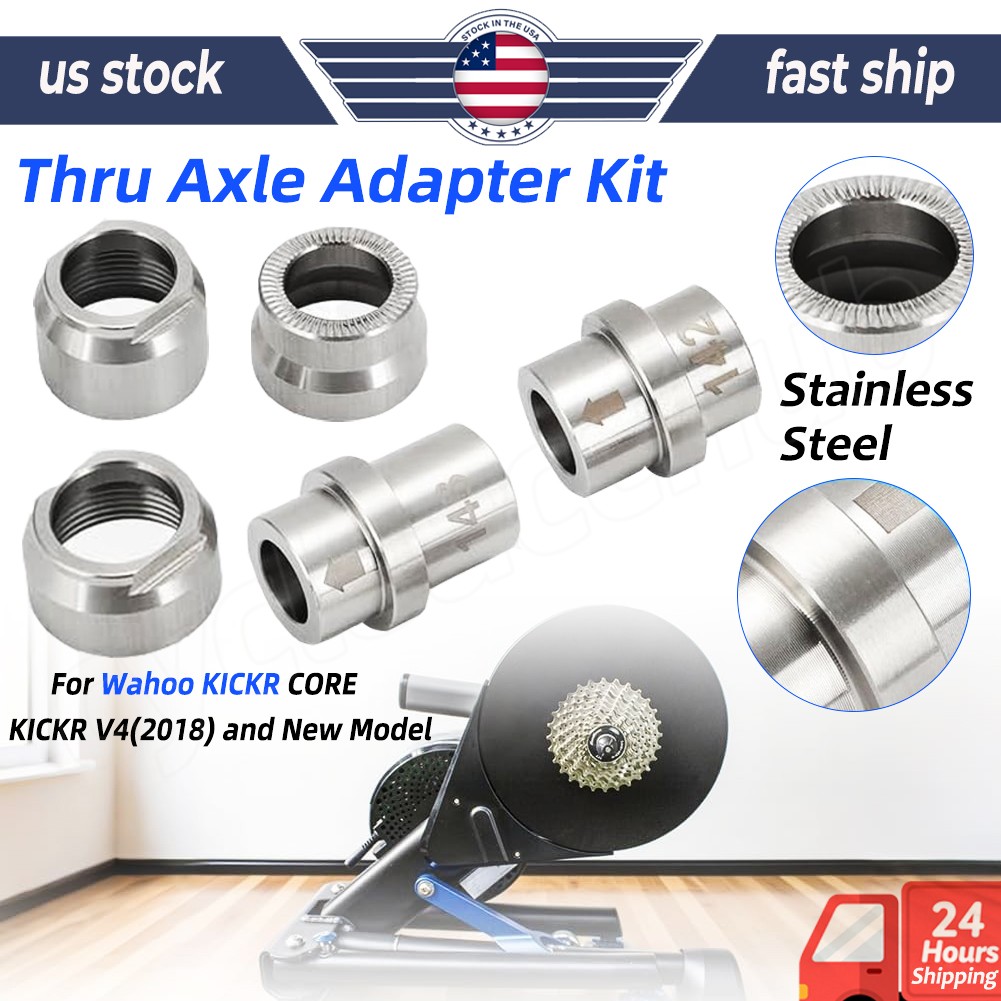 Thru Axle Adapter Kit For Wahoo KICKR CORE KICKR V4(2018) & NEW Stainless Steel