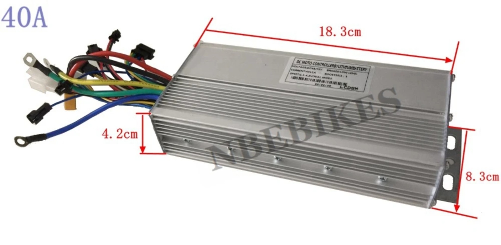 48V 72V 1500W-2000W 40A Brushless DC Motor E-bike Controller with Display