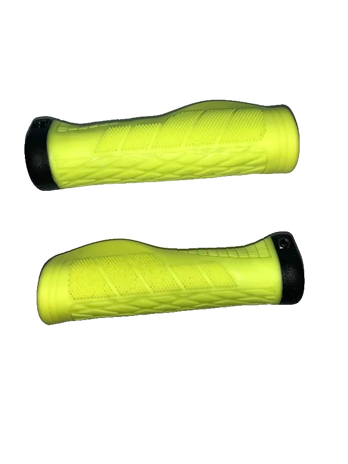 Forte Contour Locking Grips, Ergonomic Bolt on Grips, Hi-Vis Yellow