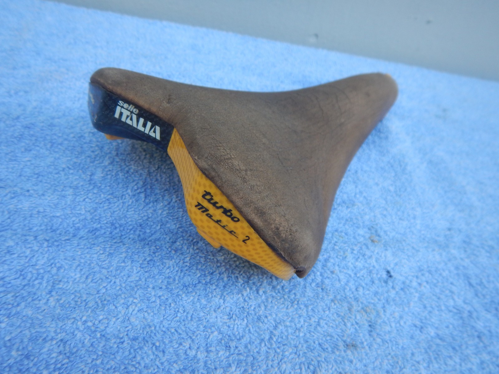 Selle Italia Turbo Mavic 2 Leather Bike Saddle Seat Vintage VERY USED