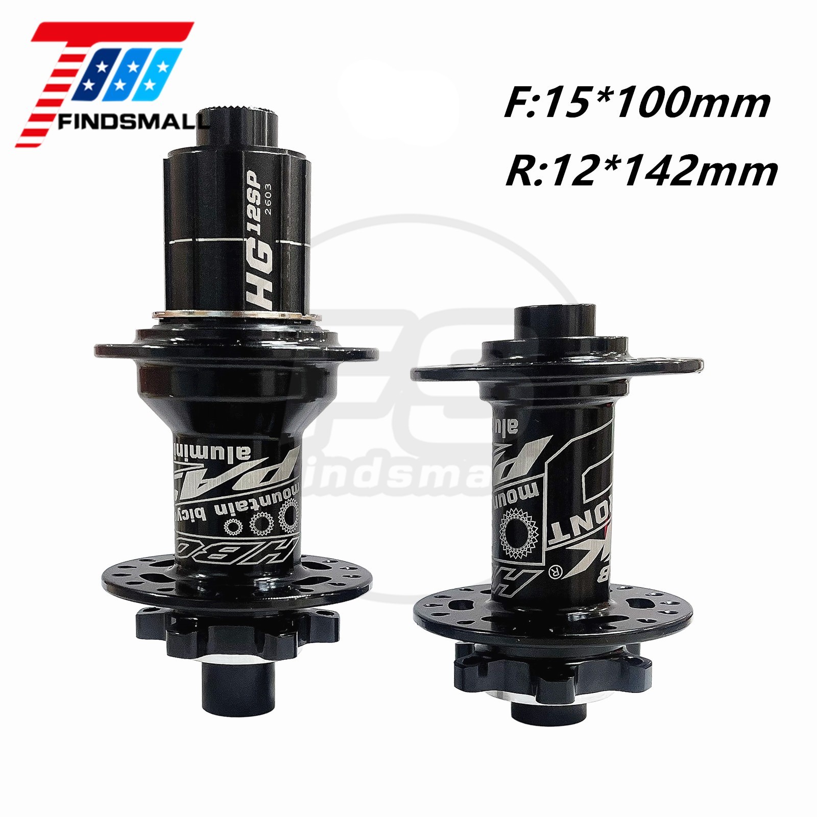 MTB Hub Set 32H 6 Bolt Thru Axle Disc Brake Fit For Shimano 8-11S,15×100+12×142