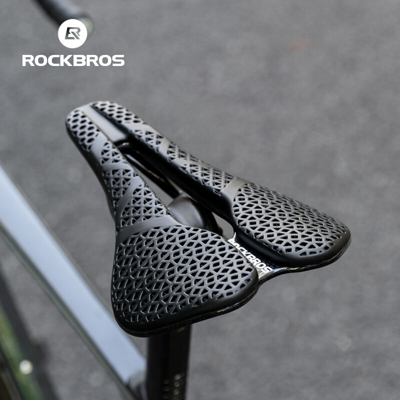 ROCKBROS 3D Printed Bicycle Saddle Ultralight Carbon Fiber Hollow Bike Saddle