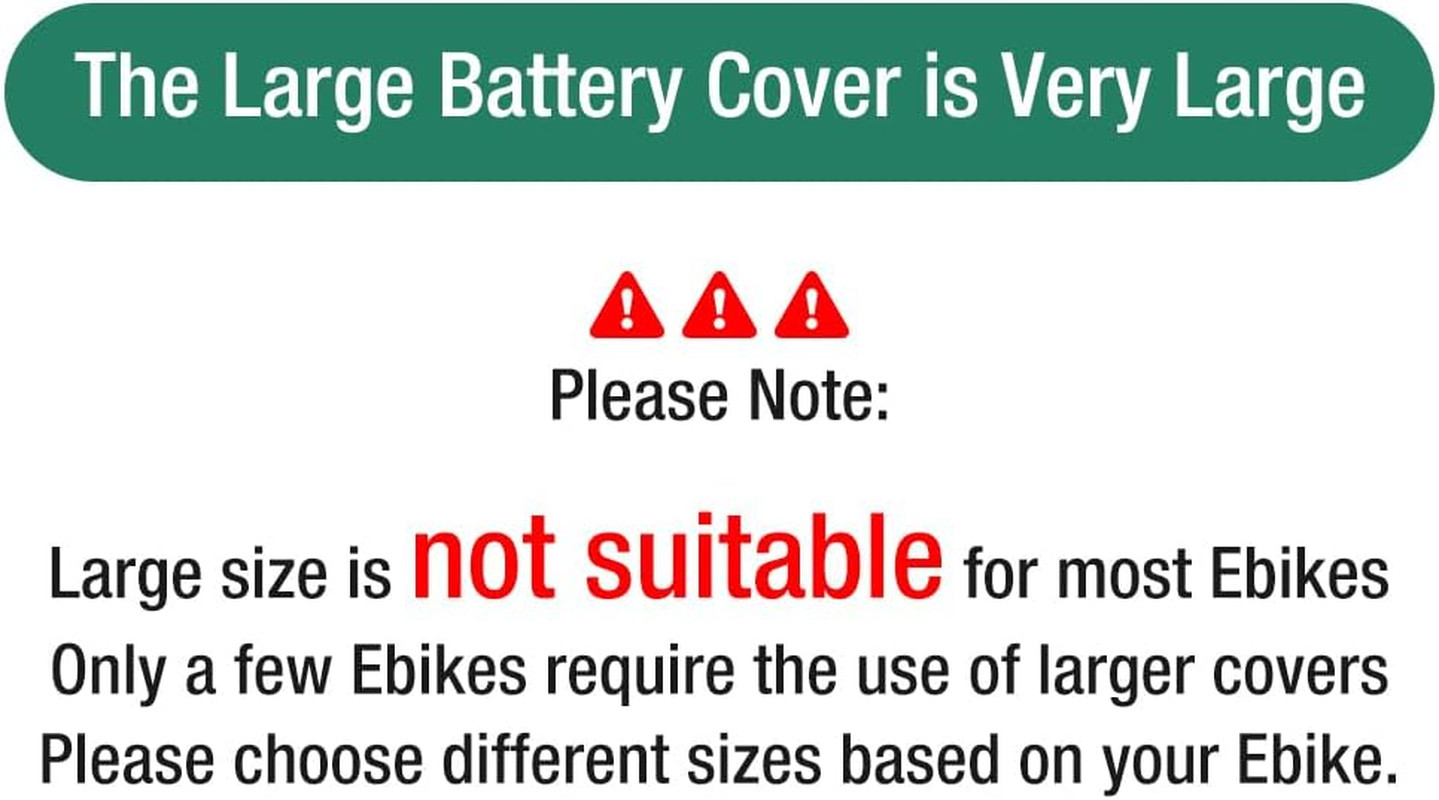 2P-Standard / 1P-Large Size Ebike Battery Cover Waterproof, Bicycle Frame Batter