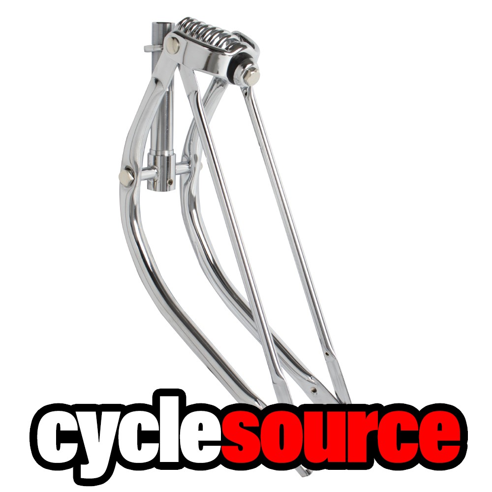 20″ Lowrider Classic Bent Spring Fork 1″ Chrome bike bicycle fork