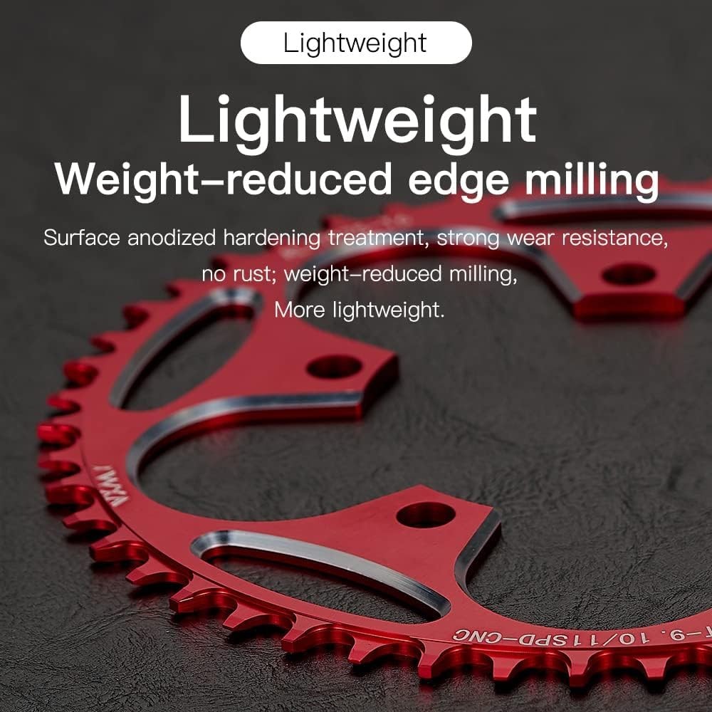 110BCD CNC Machined T6 Aluminum Narrow Wide Chainring 7075 Aluminum Chainwheel