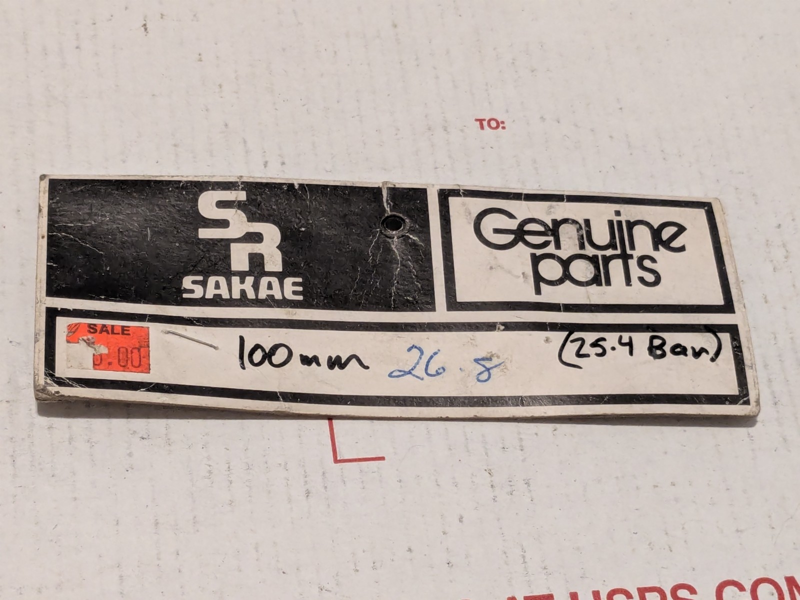 Vintage NOS SR Sakae Tandem Stoker Stem J-89 26.8 25.4 100mm Bike Handlebar