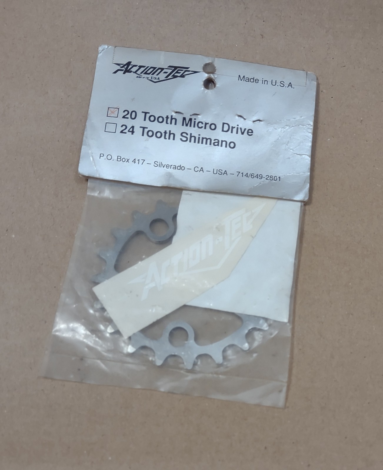 Vintage Bike Action Tec Suntour Micro Drive Titanium Chainring 20 Tooth 56 mm