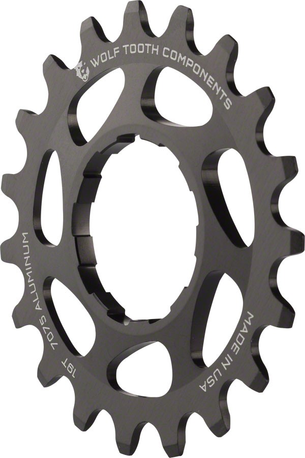 Wolf Tooth Single Speed Aluminum Cog: 19T, Compatible with3/32″ chains