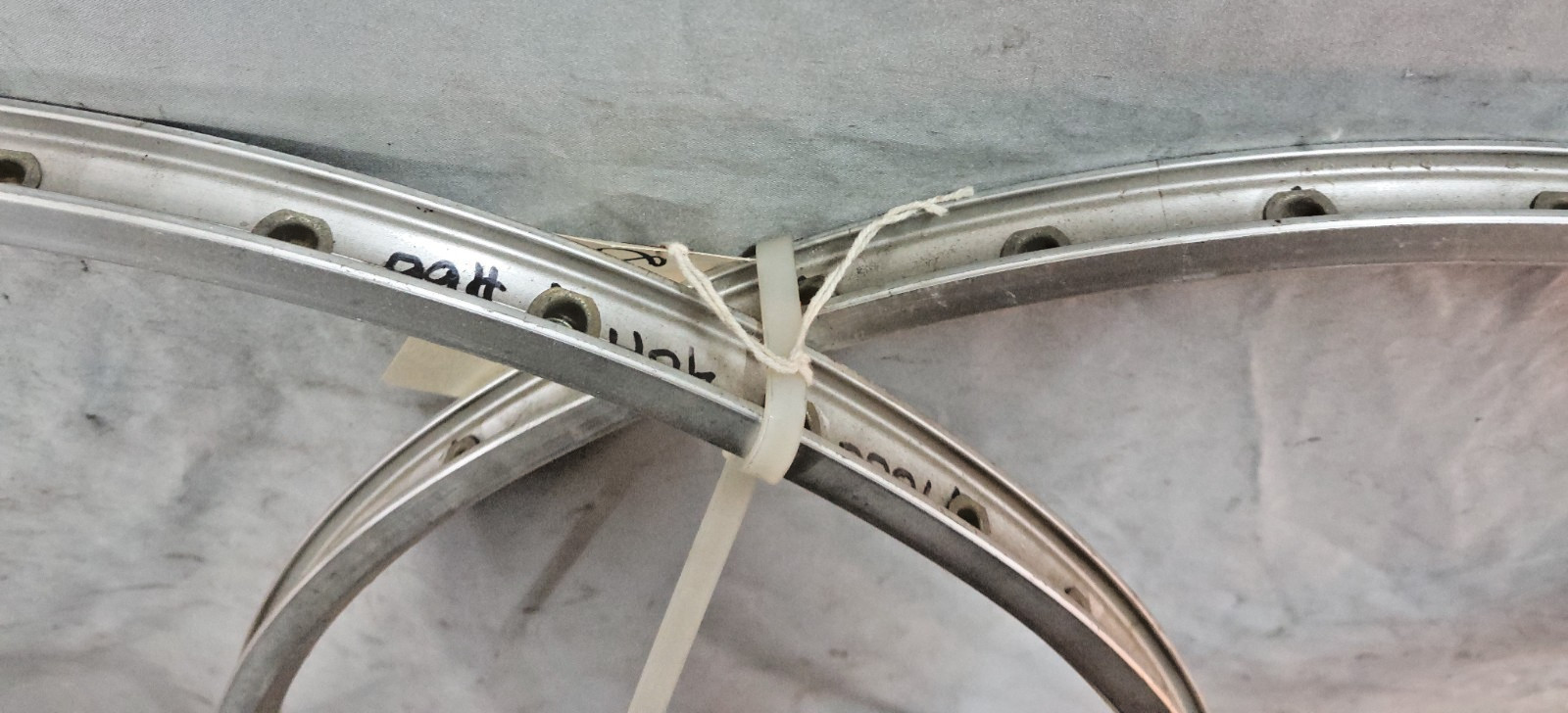 FIR MT232 193 700c Tandem Road Bike Rim Set 40S Silver Italian Made Doublewalled