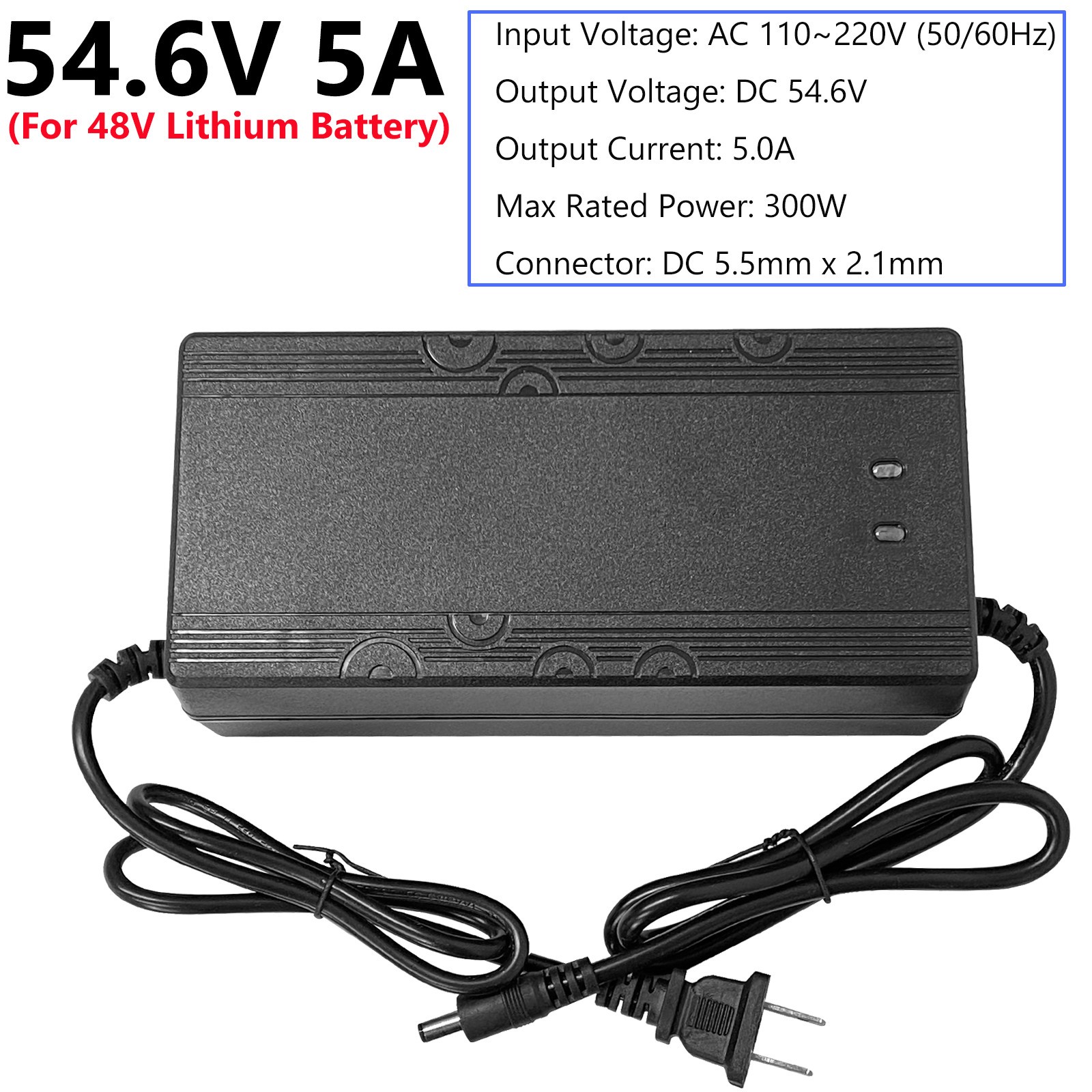 42V/54.6V 2A/5A Smart Battery Charger For Electric Bicycle Lithium Liion Battery