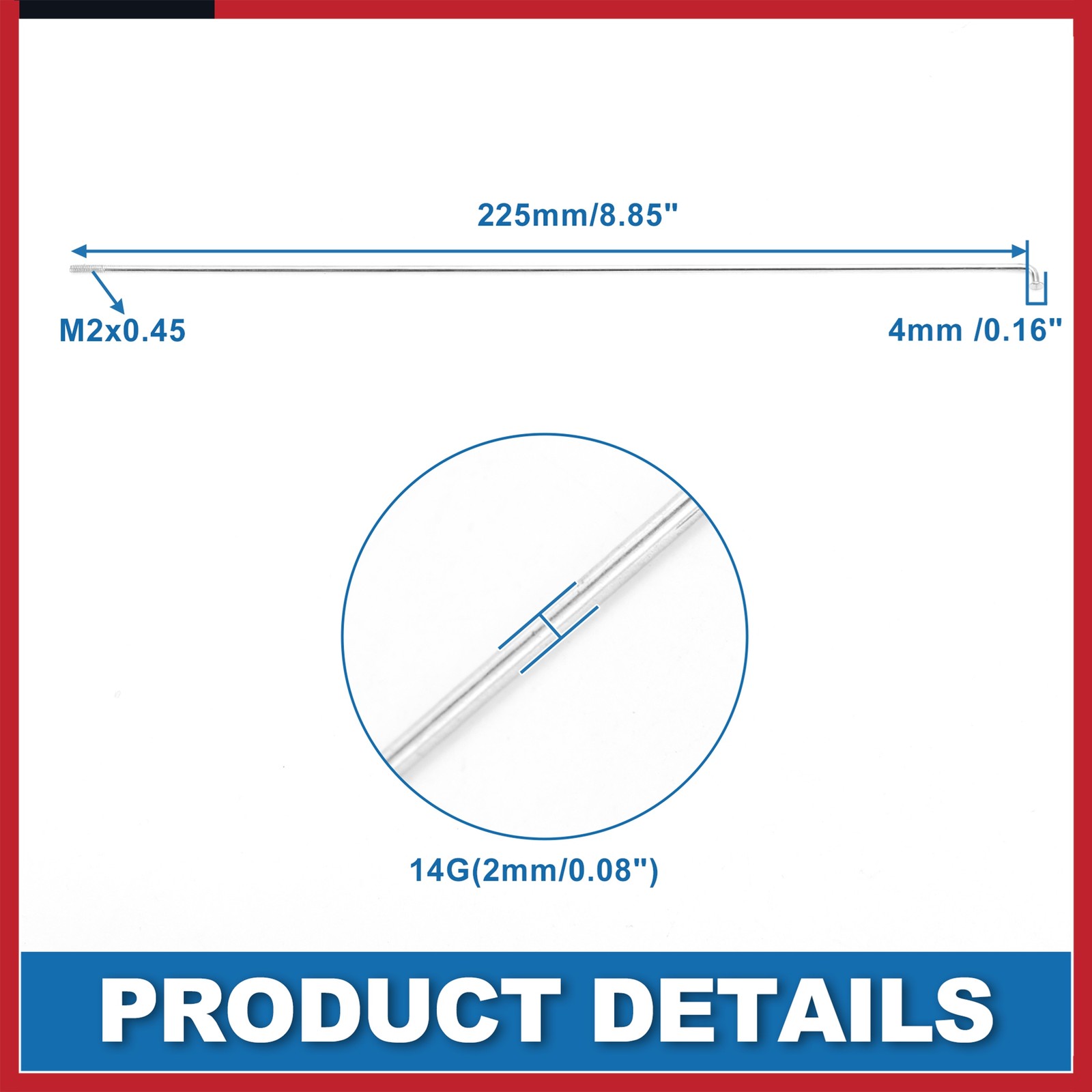 Bike Bicycle Spokes 14G 225MM Mountain Bike Spokes