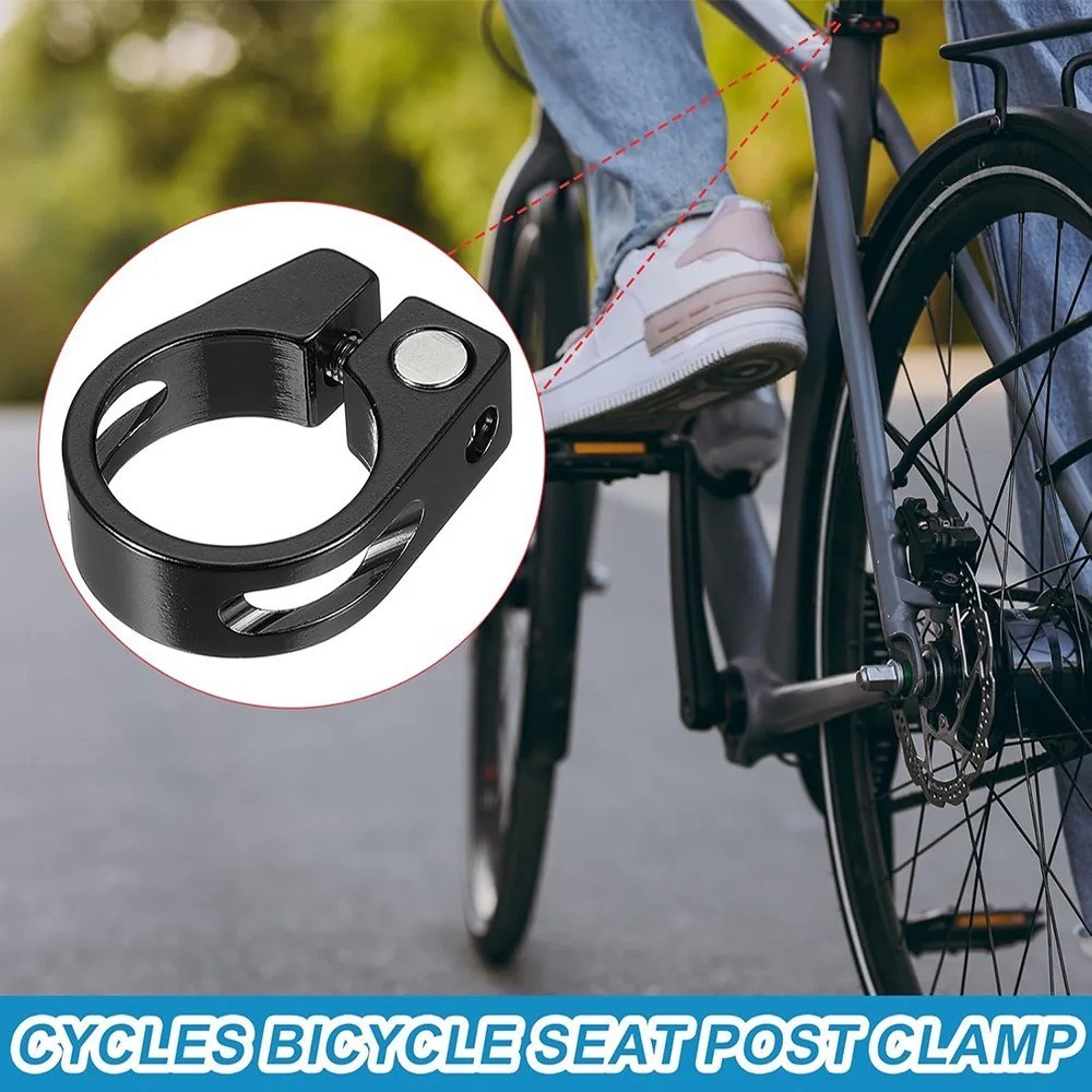 Bike Seat Post Clamp Aluminum Alloy 28.6/31.8/34.9MM MTB Road Bicycle Clip