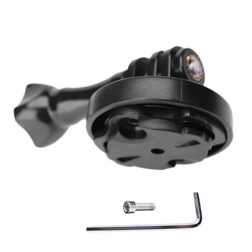 Lightweight Bike Computer Mount Adapter for Action Cam 50g Black Plastic