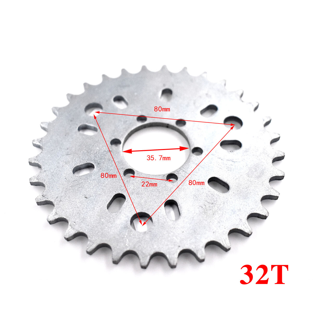32-44T Sprocket /1.5″ Adapter For 415 chain 49cc 50cc 66cc 80cc Motorized Bike