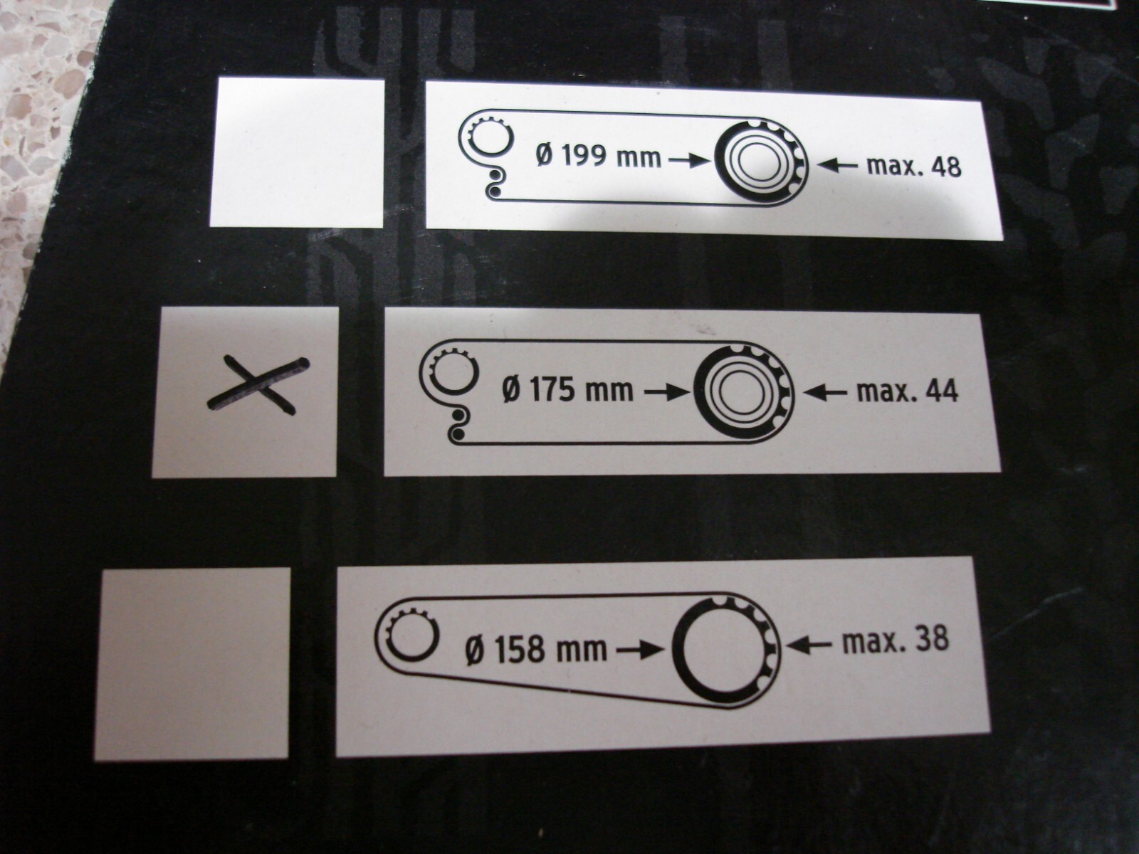 NEW SKS Chainboard 175mm/44 Max Black/Silver (10019)