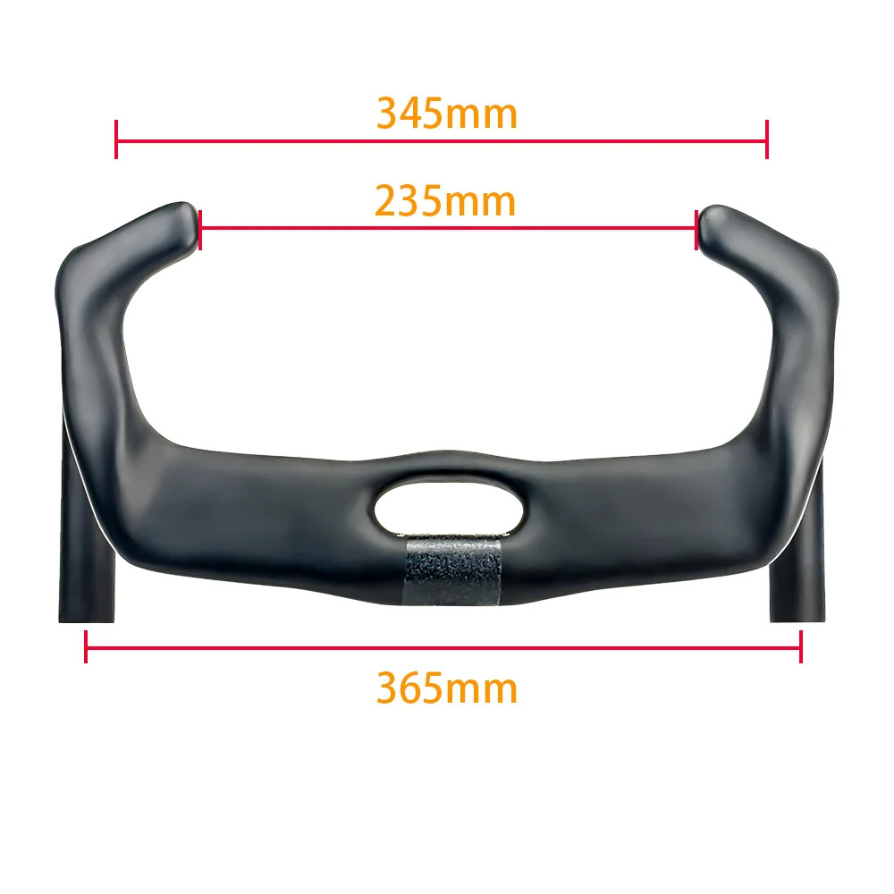 TT Bike Carbon Fixed Handlebar 31.8mm Diameter 285-385mm Road Bicycle Bent Bar