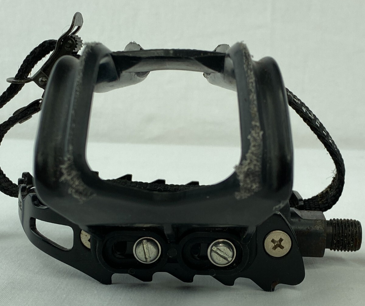 Sakae Pedals w/ Christophe 43 Toe Clips Metal Plastic Bicycle Parts **NOTE** B55