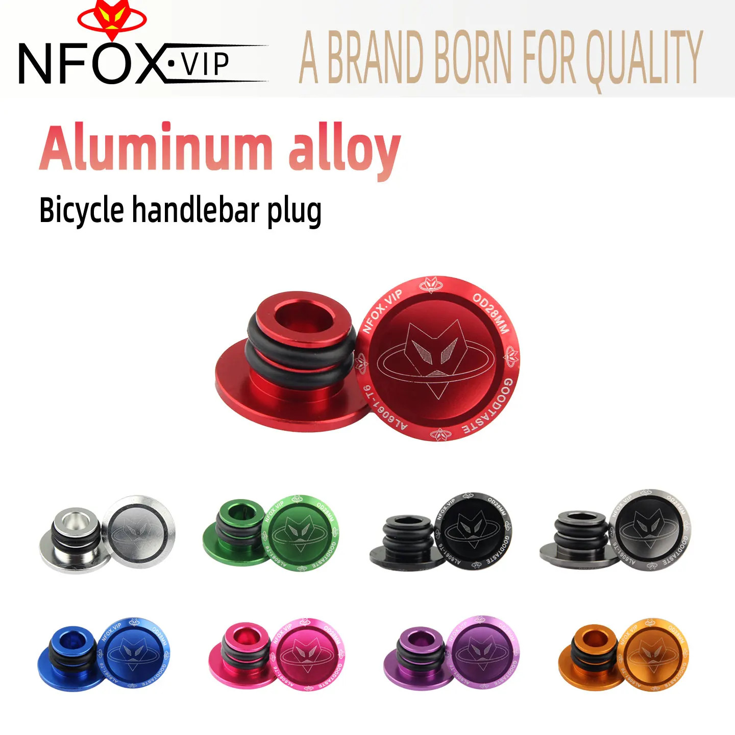 1 Pair Aluminum Alloy Bicycle Handlebar End Plug MTB Road Bike Grips Cycling Han
