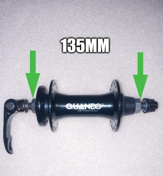 Quando Fat bike front hub aluminum 135mm QR disc type. TORX Outlaw Ebikes