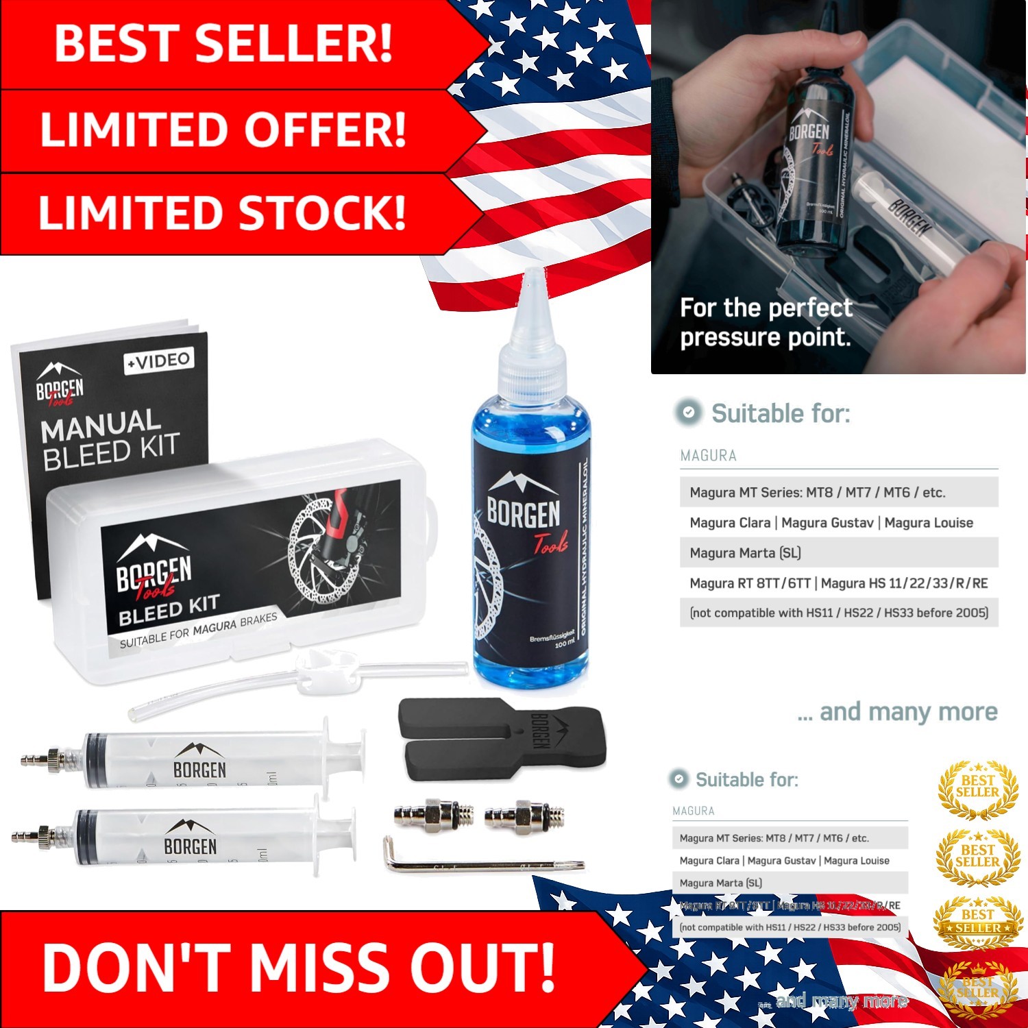 Hydraulic Disc Brake Bleed Kit for Magura: Fast & Efficient Maintenance Tool