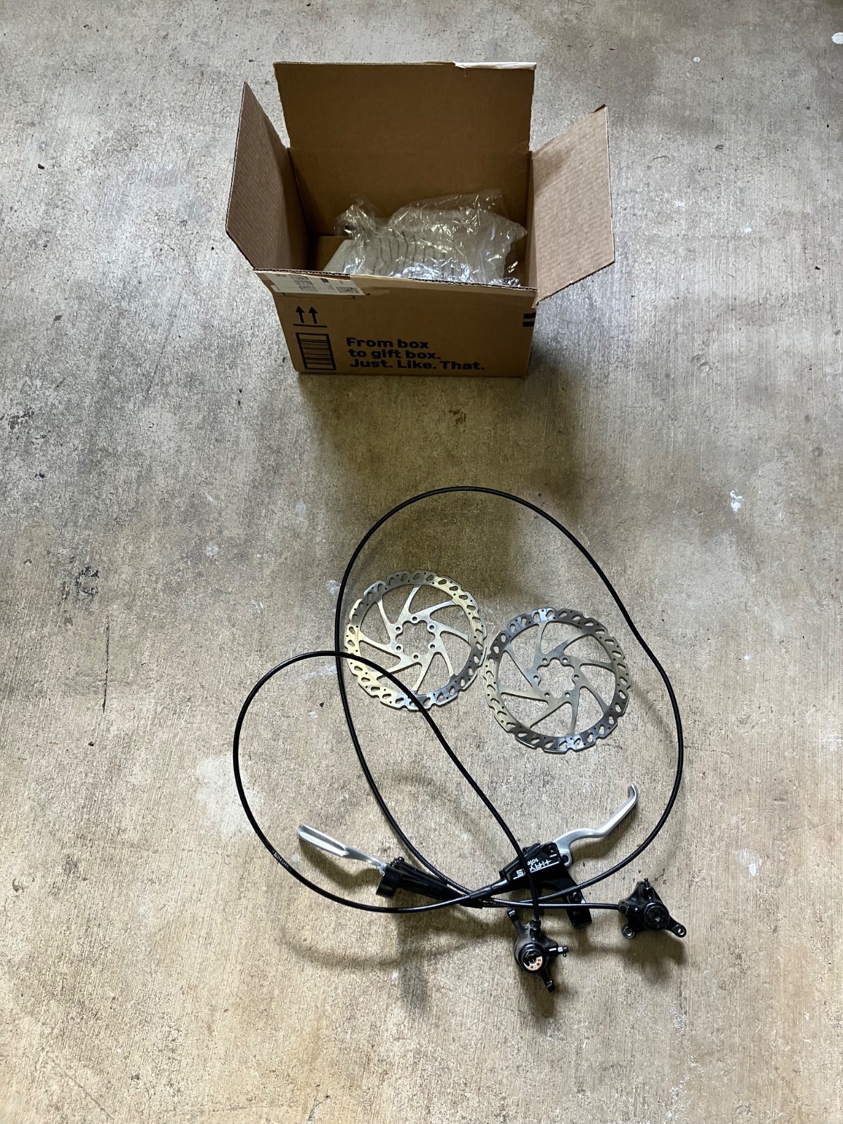 Hayes Sole (So1e) Disc Brakes and Rotors – Front and Rear Pair *NOT WORKING*
