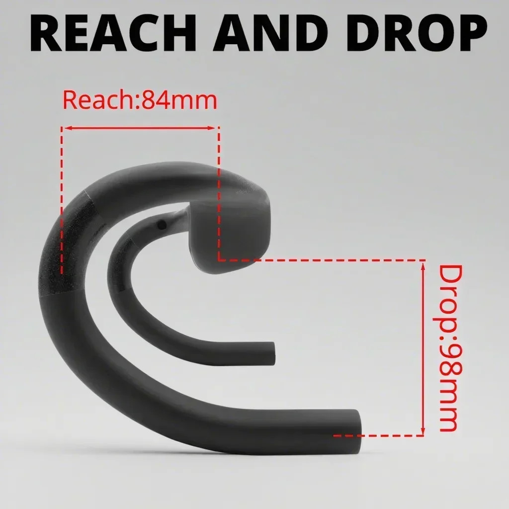 Full Carbon Gravel Bike Integrated Handlebar 30mm Rise 400mm 420mm 440mm Width