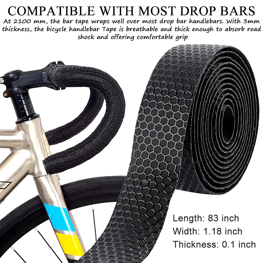 2 PCS Road Bike Handlebar Tape Bicycle Cycling Handle Bar Soft EVA Non-slip Wrap