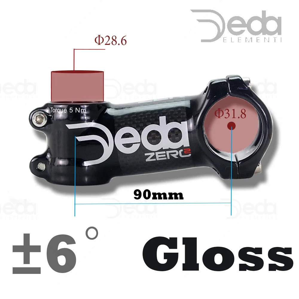 Road/Mountain Bicycle Stem 6/17 Degree 60-120mm for Handlebar Diameter 31.8mm