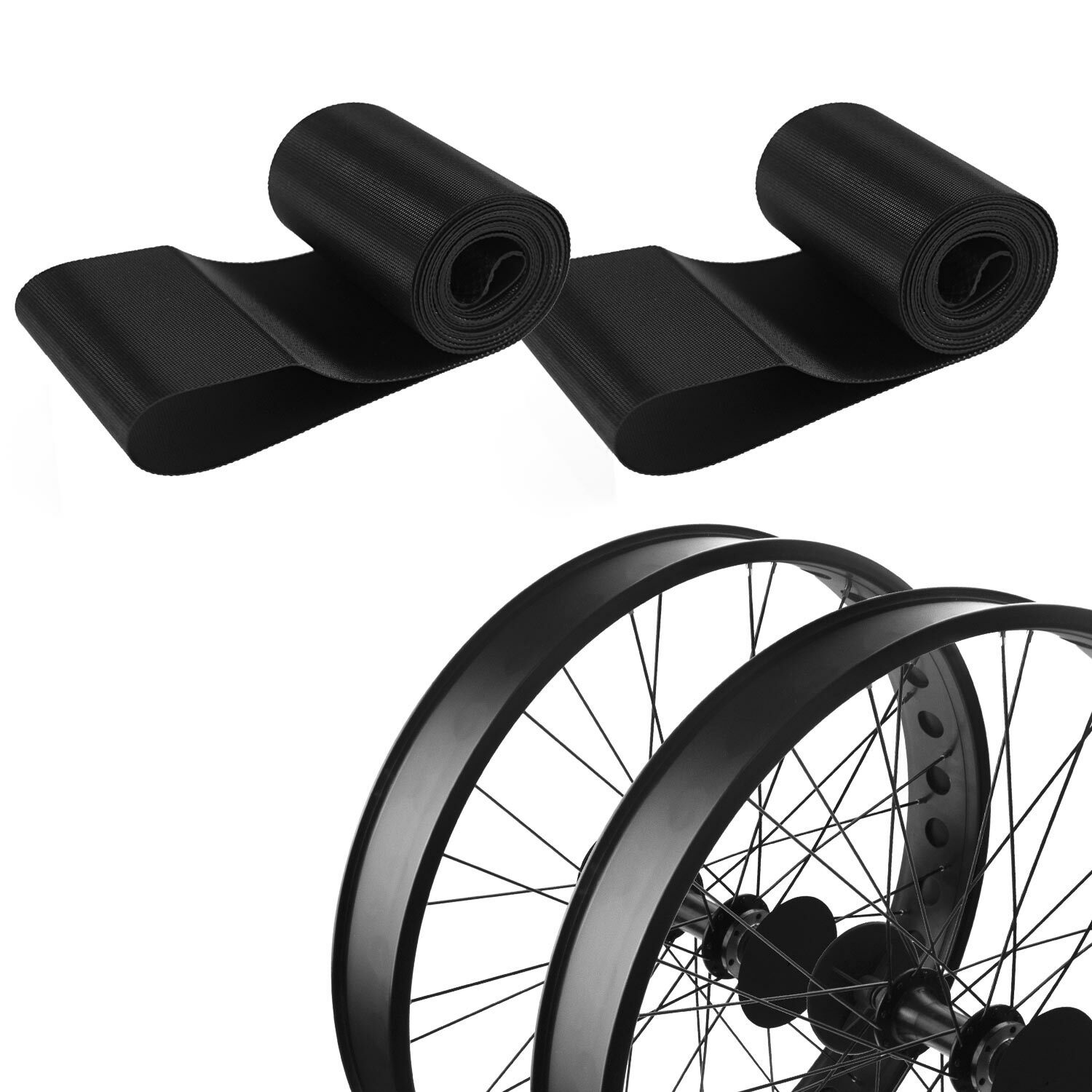 2pcs Bike Rim Tape Strip Rim 26″ PVC Inner Tube Cushion Protector Tire Liner