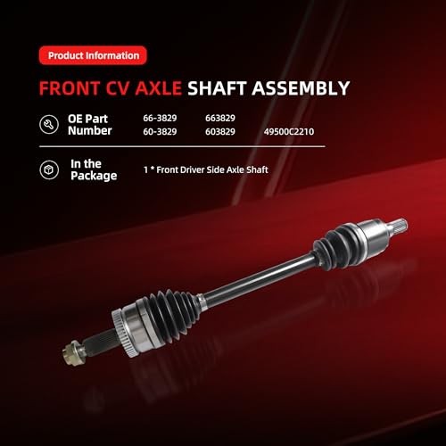Front CV Axle Shaft Assembly for Hyundai for Sonata/Optima 2016-2019 L4 2.4L