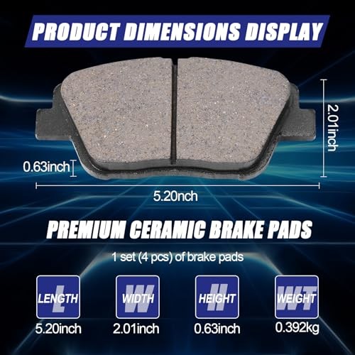 Rear Ceramic Brake Pads for Kia Optima 2011-2015, for Sonata 2011-2015, D1444