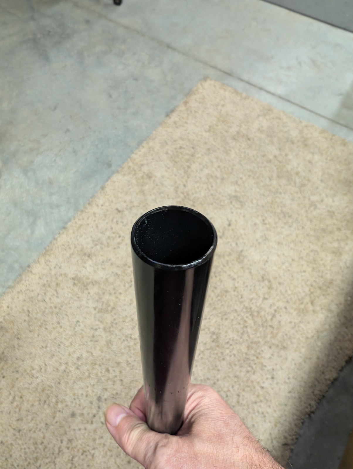 Redline 25.4mm(1″) Cr-mo Micro Adjust Seat Post Black Old/Mid school Bmx Uncut.