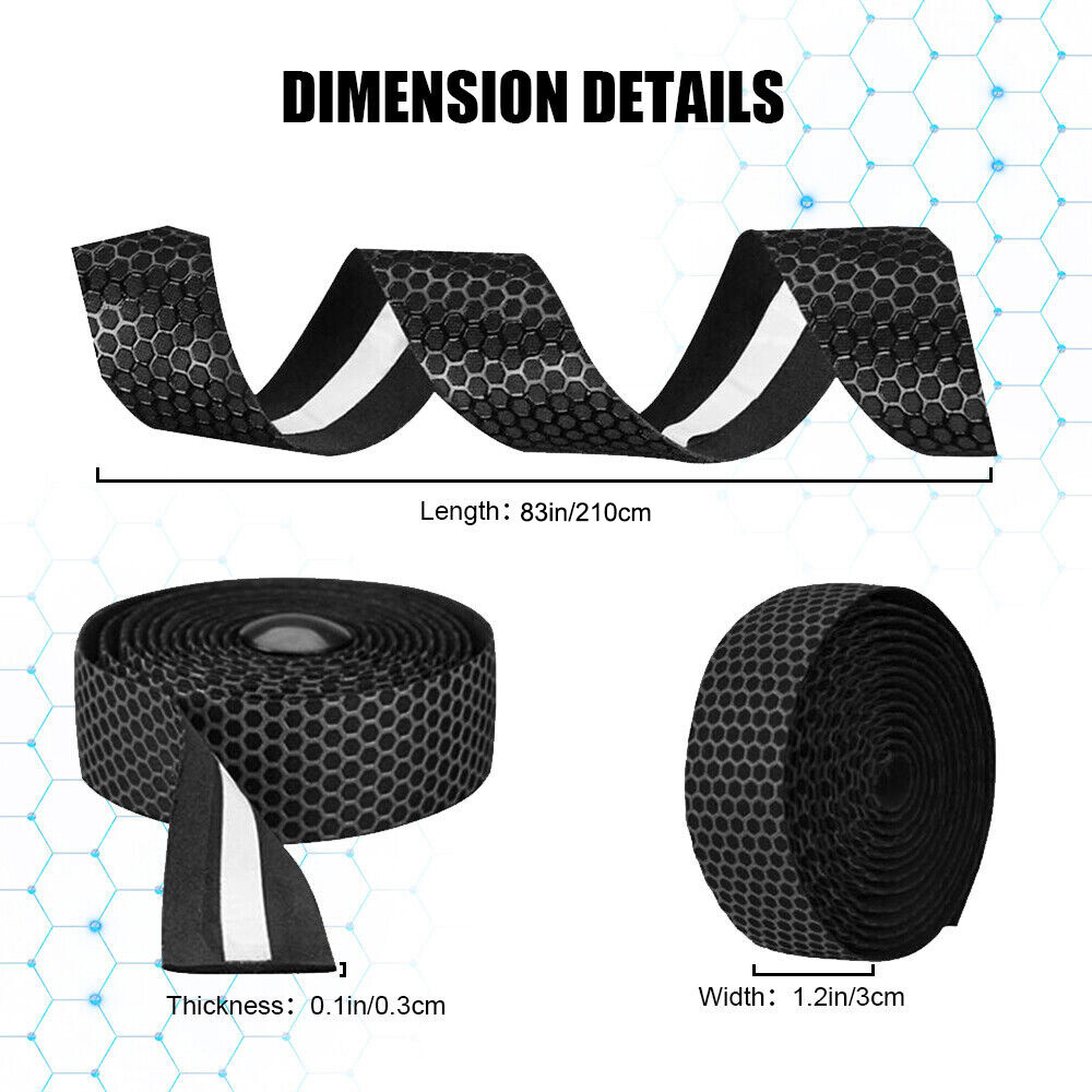 2PCS Bike Handlebar Tape Road Bicycle Cycling Non-slip Handle Wrap Outdoor Sport