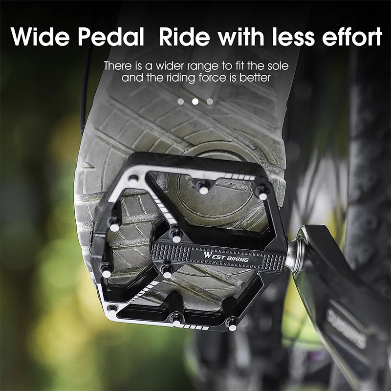 Sealed DU Bearing Nonslip Alloy Bicycle Pedals for Mountain & Road Bikes