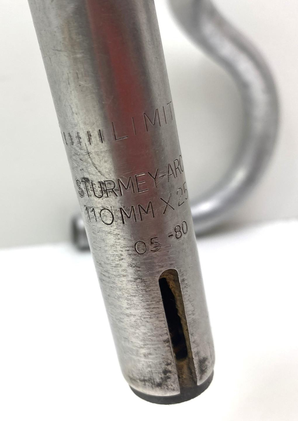 vintage bicycle Raleigh alloy 39cm HANDLEBARS Sturmey Archer 11cm STEM