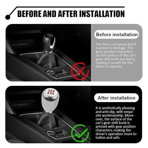 Car Gear Shift Knobs, Shifter Knobs, Aluminum Alloy Car Stick Shift Knob Silver