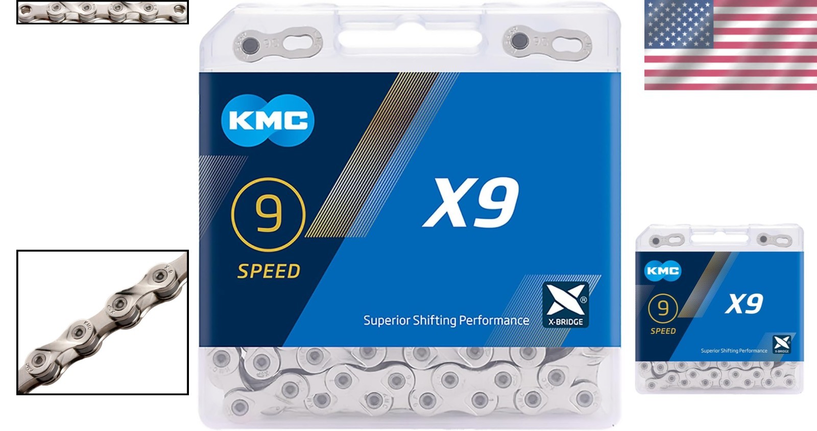 Durable X9 Bike Chain with Bulls-Eye Pin Riveting
