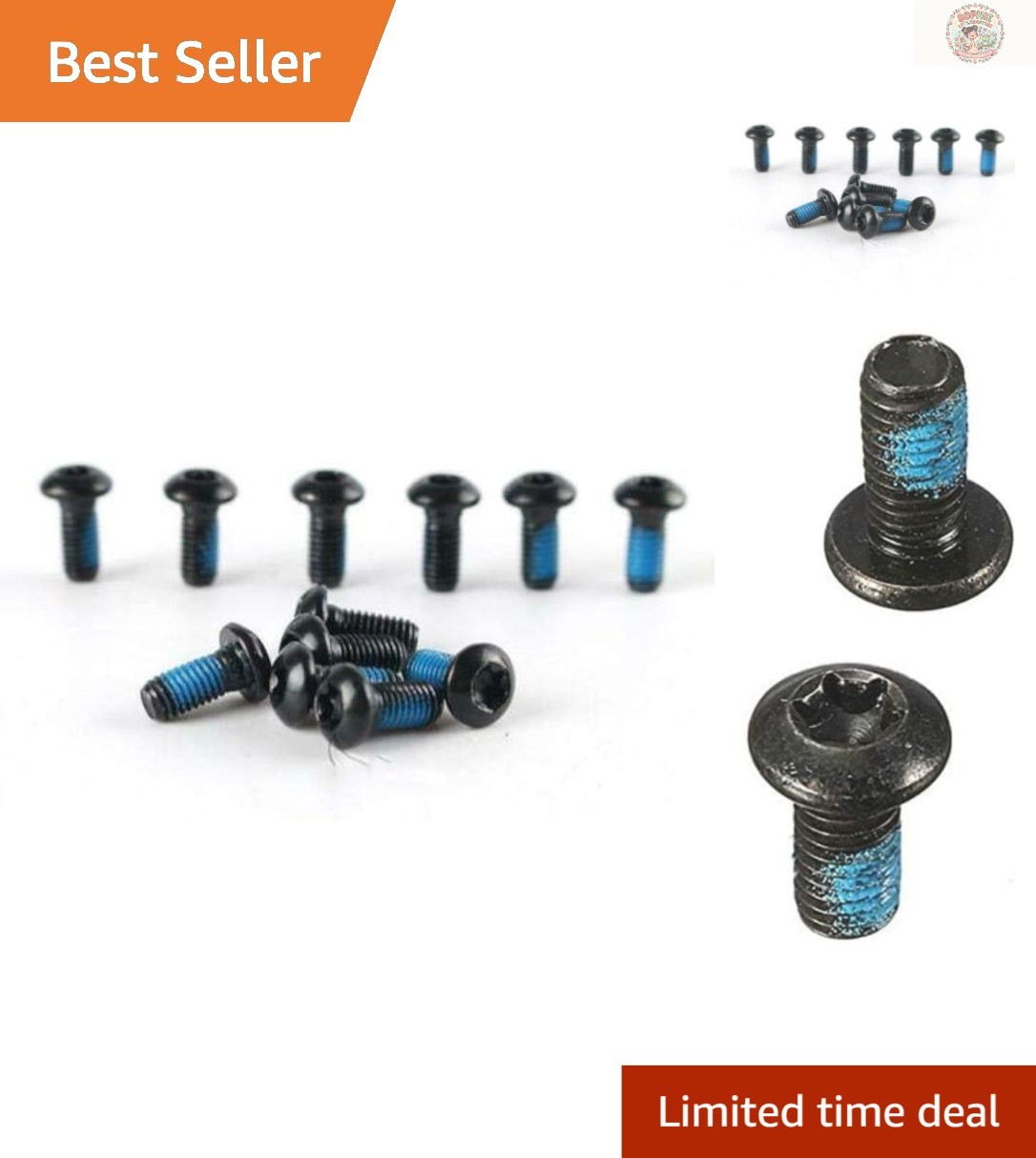 Lightweight 12-Pack M5x10mm Alloy Steel Bolts for Mountain Bicycle Brakes