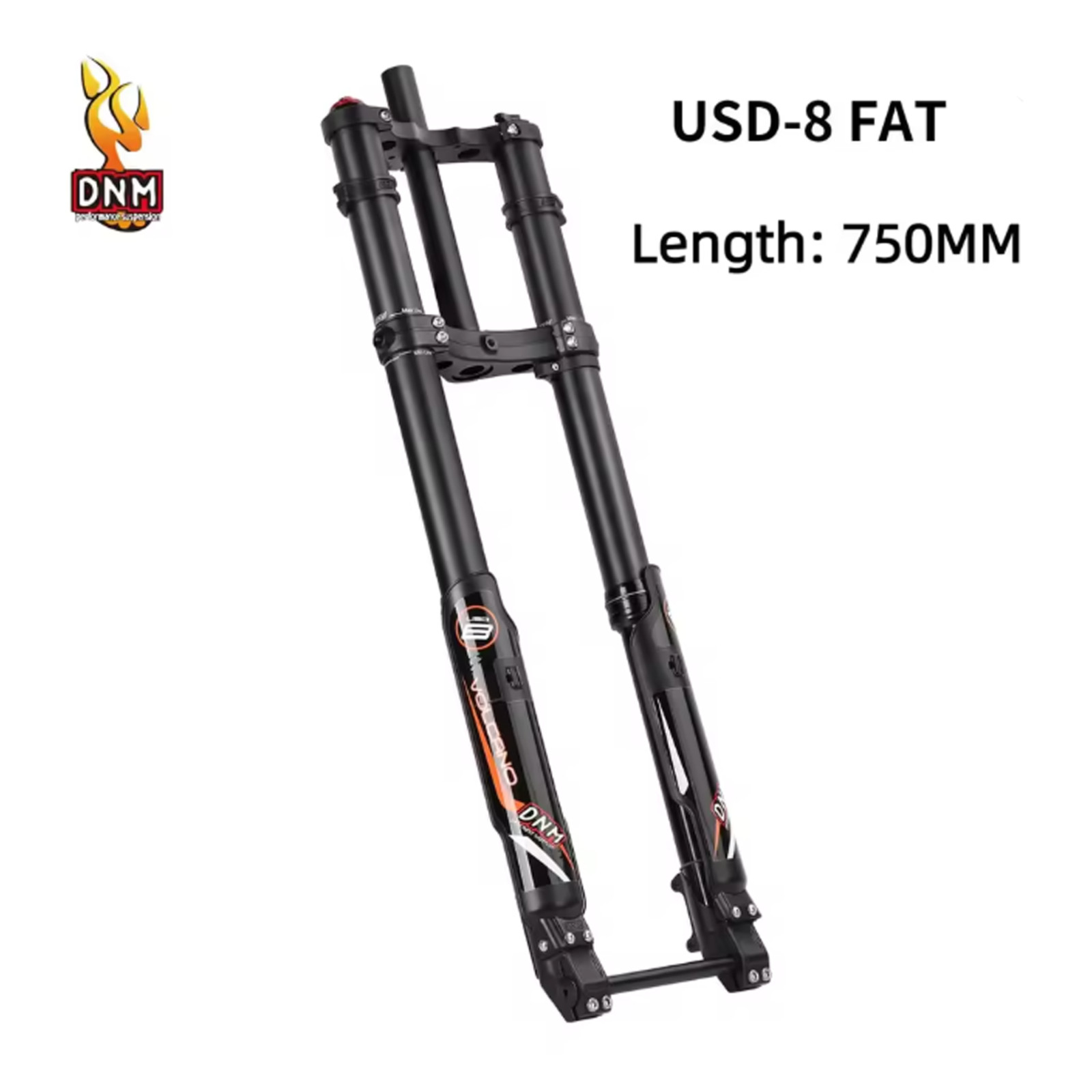 DNM USD-8FAT Suspension Fork 15x150mm, 26×4.0″ Front Wheel and 26×4.0″ Rear Rim