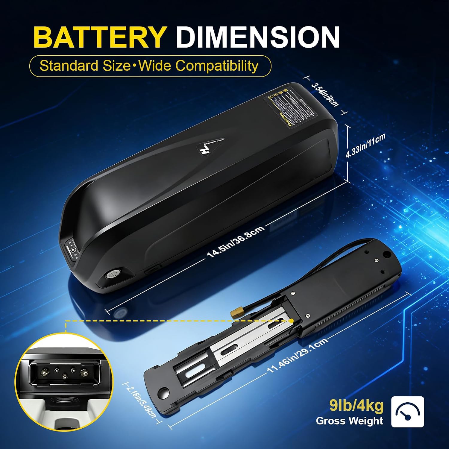 48 Volt 11Ah 15Ah 20Ah Battery 48V 0-1500W Lithium Battery with Charge-r US